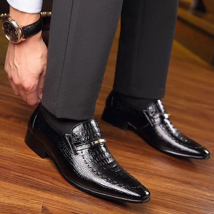 Krokodillen - Zapatos de piel cómodos y lujosos para hombre